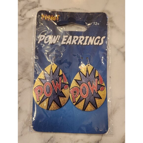 Comic Book Style Pow! Earrings By Spirit Halloween - Picture 5 of 5